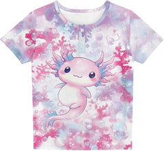 Girls Henley Shirt Short Sleeve T-Shirt Casual Summer Tee Novelty Tops for Toddler 2-12T