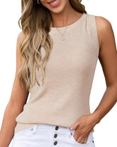 Arach&Cloz Women's Wool Blend Sweaters Non See Through All-Season Business Casual Tank 2025