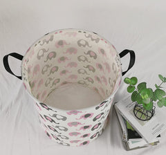 Girls Laundry Hamper Large Storage Basket Room Decor, Pink Loves Kids Hamper Waterproof Gift Toys Storage Bin Organizer