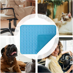 Dog Cooling Mat - Cat Cold Mat | Waterproof Washable Dog Bed | Summer Backyard Garden Hotel Car Travel Family Picnic Veterinary Recovery Pet Care Outdoor Indoor Animal Support Supply