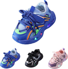 Light Up Toddler Boys Girls Shoes Flashing Lightweight Tennis Walking Sneakers Shoe for Girls Size 5 Big Girls