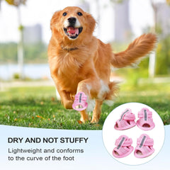 Dog Shoes, Walking Boots, Puppy Footwear, Portable Pet Outdoor, 2.36x1.97x1.97 inches Sturdy Non Slip Protective Boots for Hiking Running Pavement Park Garden Travel Home