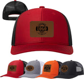 Custom Leather Patch Hat Personalized Trucker Hats with Logo Picture Name Customized Baseball Cap for Men Women