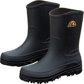 Waterproof Garden Rain Boots for Men Breathable Lightweight Mid Calf Deck Fishing Outdoor Slip Resistant Shoes