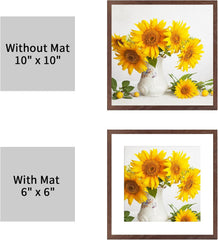 8"x10" Oak Wood Picture Frame - 8x10 Photo Frame, 8x10 Picture Frame Wood, Natural Solid Wooden Picture Frames for Wall Art Photo and Prints(1 Pack, Beige)