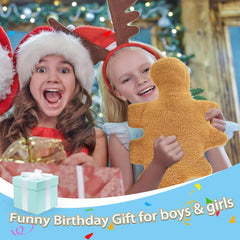 Dino Nugget Pillow Plush, Funny Chicken Nugget Plushie Birthday Gift, Dino Decorative Throw Pillow for Kids Room Decor, Dinosaur Stuffed Animal Idea Birthday Gift for Teens Kids and Adult