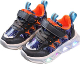 Kids' Light-Up Running Shoes Toddler Baby Boys Girls LED Flashing Sneaker Athletic Shoes with Strap