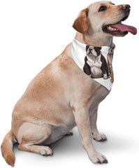 English Bulldogs Dog Bandana Pet Scarf Accessories for Small Medium Dogs Cats Photo Prop, Triangle Pet Bandanas Adjustable Puppy Bib Washable Dog Kerchief Puppy Neckerchief