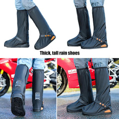 Reusable Boot Nonslip Rain Shoes Rain Gear with Zippers Folding Rain Snow Shoes