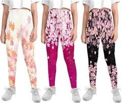 Forchrinse Zebra Girls Leggings Multipack Soft Pants for Kids Soft Yoga Running Workout Leggings in 4-13years