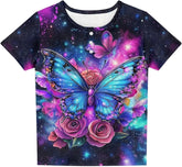 Girls T-Shirt Summer T Shirts for Kids Short Sleeve Tee Tops