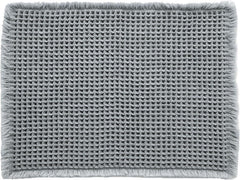 Bath Mats for Bathroom, 20" X 31.5" Absorbent Washable Non Slip Bathroom Rugs with Tassels,Waffle Bath Mat,Soft Shaggy Thick Bathmat for Bath Floor Accessories Shower Room Beside Bathtub (Grey)