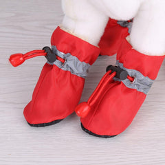 4 Pcs Dog Boots Dog Shoes,Dog Booties with Anti Slip Sole and Skid Proofing,Outdoor Dog Shoes for Small and Medium Dogs, Cats, Pets (4)