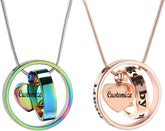 memorial jewelry Forever in My Heart,No Longer by My Side Pet Cremation Jewelry for Ashes of Dog/Cat Funeral Keepsake Urn Necklace Paw Print Memorial Necklace