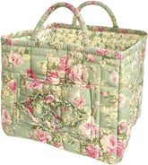 Boho Fabric Storage Basket, Boho Floral Laundry Baskets, Large Capacity Fabric Storage Basket, Decorative Storage Baskets, Portable Folding Storage Bag, for Clothes and Sundries (B)