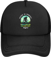 UFO Alien and Bigfoot Moon Mesh Baseball Cap Casual Trucker Hats Adjustable Hats Mesh Running Hat