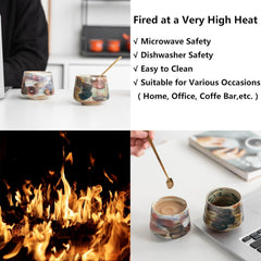 Christmas Tea Cups and Saucers,Ceramic Coffee Cups Ceramic-Hot Chocolate Gift Sets,Ceramic Mugs,Ceramic Coffee Cups,Dishwasher & Microwave Safe-Tea Cup Set,White Elephant Gifts for Adults Useful (A3)