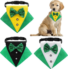 Day Dog Bandanas Collar with Bows Tie Collar Dog Triangle Bib Dog Scarves Neckerchief for Pet