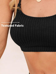 CUPSHE Women's Bikini Set Two Piece Swimsuits High Waisted Scoop Neck Spaghetti Adjustable Straps Textured