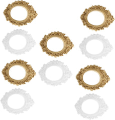 10pcs Photo Frame Gold Jewelry Picture Frame Rustic Frames Small Mini Ornate Frames Bulk Tiny Picture Frames Mini Frame Photo Frames Antique Wedding for White Resin