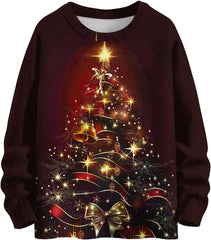 Crewneck Shirts for Women Summer Fall Long Sleeve Festival Christmas Crochet Knit Tops Shirt Blouse Women 2025