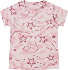 Hularka Girls Boys Summer Short Sleeve T Shirt Star Print Quick Dry Tops Casual Athletic Performance Tees Undershirt