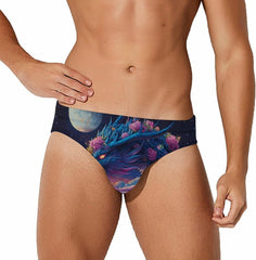 Dragon Moon Men's Swimsuit Brief Beach Shorts Bikini Swimwear Sexy Swimming Trunks