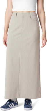 The Drop Women's Denis Woven Long Column Skirt
