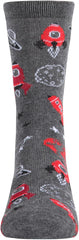 MeMoi Boys' Rocket Ship Rayon from Rayon Crew Socks