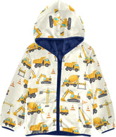 CHIFIGNO Cute Construction Vehicles Cranes Toddler Snow Jacket Soft Fall Jacket for Boy 3T