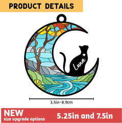 GIFTBYGIFTY Dog Memorial Suncatcher, Personalized w/Name and Dog Breeds, Pet Loss Suncatcher, Gifts for Dog Lovers, Dog Memorial Ornament Loss of Pet Sympathy Gift, in Loving Memory for Loss Dog