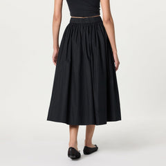 The Drop Women's Arlo Voluminous Cotton Poplin Midi Skirt