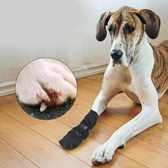 Dog Paws Protector Boot,Large Size Water Resistant Soft Protective Shoe for Dog Shoe with Self-Adhesive Strap,Non-Slip,Lick-Proof Protection Wound Care Breathable Pet Footwear (L)