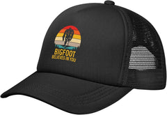 Vintage Bigfoot Mesh Baseball Cap Casual Trucker Hats Adjustable Hats Mesh Running Hat