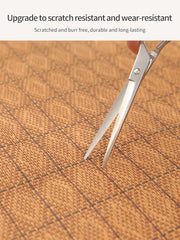 Cooling Mat for Dogs & Cats Rattan- Cooling Mat for Pets, for Dogs (Coffee/Blue) Breathable Dog Bed or Cat Bed in 3 Sizes (Blue, Small(15.7x11.8in))