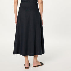 The Drop Women's Standard Sicily Linen Midi Skirt
