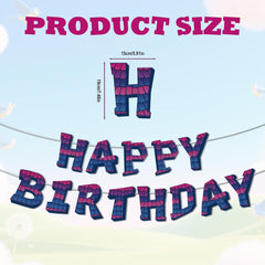 Happy Birthday Banner, Pre-Assembled Party Banner Decorations Video Games Birthday Theme Backdrop Party Supplies for Boy Girl