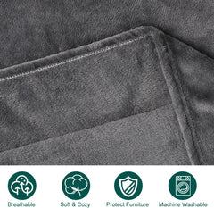 Onarway Dog Blanket Washable for Puppy: 4 Packs Dog Blankets 40”x28” - Fluffy Soft Small Throw for Cat Puppy Kitten Dogs - Fleece Pet Blankets for Bed Sofa Car and Indoor - Grey and Khaki