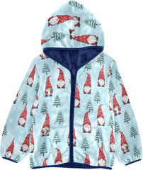 Christmas Tree Gnomes Toddler Boys Zip up Hoodie Lightweight Warm Fleece Jacket 3T