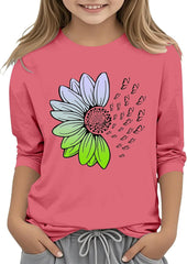 Orange Halloween Shirt Girls Color Round Neck Seven Cuff T Shirt Top 3 13 Years Orange Halloween Shirt Girls