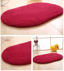 Bathroom Rugs 27x18 Inch,Thick Absorbent Microfiber Shaggy Washable Extra Soft Non-Slip Bath Rug Machine Wash Dry Quick Dry Plush Bathroom Rug Sets for Kitchen Tub Bathroom Floor Shower