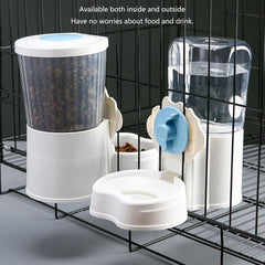Automatic Water Bowl Food Feeder for Cats Dogs with Secure Locking Mechanism Hanging Waterer Pet Feeding Watering Tool