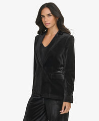 Calvin Klein Women's One Button Lux Blazer