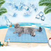 Chillywoof- Chillywoof Dog Cooling Mat,Kittra Cooling Mat for Cats,Kittra Blanket Indoor,Cool and Healthy Cool Bed for Cats (Brown,XS(15.7 * 11.8in))