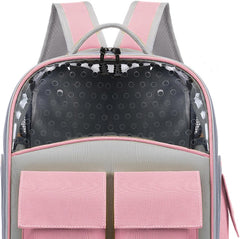 Cat Backpack Carrier Pet Backpack Easy to Carry Your Feline Friend Lightweight Cat Carrier Breathable for Hiking Travel, Black