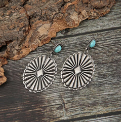 Contemporary Metallic Earrings, Chic Drop and Stud Choices, Perfect for Everyday and Special Events, Turquoise Boho Aesthetic