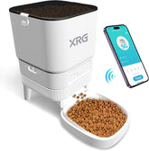 Automatic Cat Feeder WiFi,Auto Dog Feeder Double Anti-Blocking,WiFi Timed Cat Feeder 10-Meal A Day,Dog Food Dispenser Dual Power with 10s Voice Recorder,Cat Food Dispenser Easy Install & Clean,Black