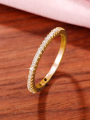 Cubic Zirconia Decor Ring Women's Jewelry Gift