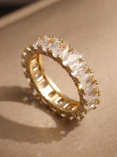 Elegant Ellipse CZ Ring Women Crystal Bridal Dress Jewelry Gift Birthday Festival