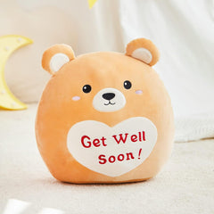 12” Get Well Soon Bear Plush Stuffed Animals Original Plushie Squishy Pillow Teddy Bear Gifts for Girls Boys Feel Better for Recovering Patient